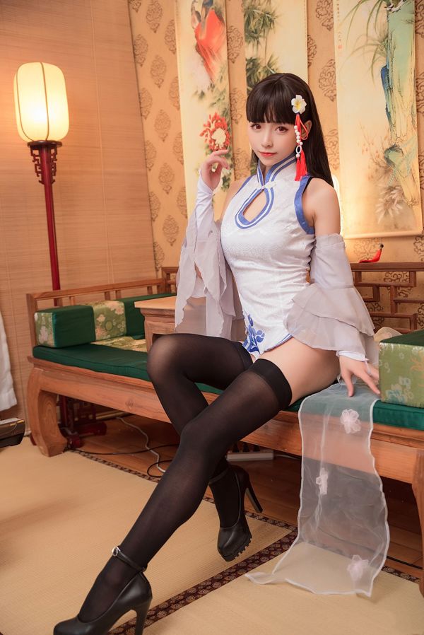 [COS Welfare] Blogueiros de anime Grande volume Volume pequeno - Black Silk Cheongsam