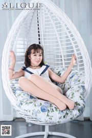 Model Liu Yue "Cradle Chair with Silky Feet and Beautiful Legs" [丽柜Ligui]