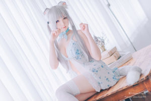 [Internet celebrity COSER photo] Weibo girl paper cream month shimo - ベビードールと gray ねこ