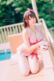 [COS Welfare] Weibo Girl Paper Cream Moon Shimo - ชุดว่ายน้ำ Kato Megumi