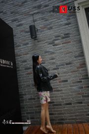 [MussGirl] No.073 Amu Leather et Cheongsam Alternative Clothing Thin Silk Foot Show