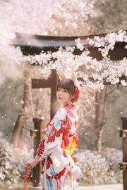 [Welfare COS] Cute girl Fushii_ Haitang - Cherry Bunny