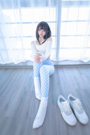 [Благополучие COS] Лолита Сакура Бан Маю - Синяя и белая сетка
